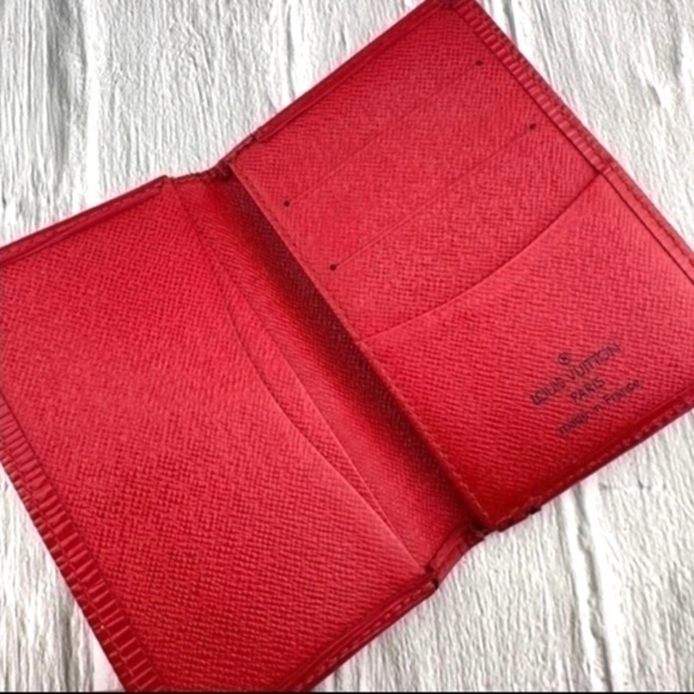 AUTHENTIC Louis Vuitton ID holder. Red.